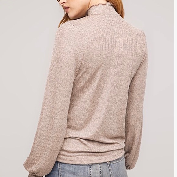 Boho metallic rose turtleneck NWOT (Size Small) - Picture 2 of 3